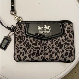 Coach cheetah wristlet